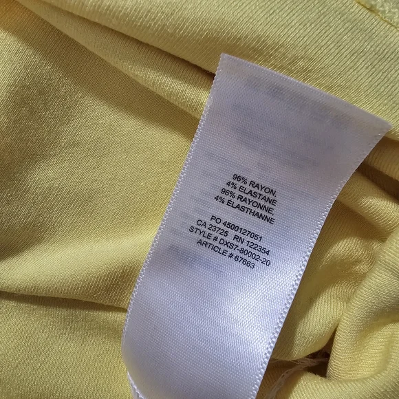 🌞ARITZIA Wilfred Free Tiny Dress Mini Bodycon Stretch Jersey Yellow Size S - Picture 11 of 12